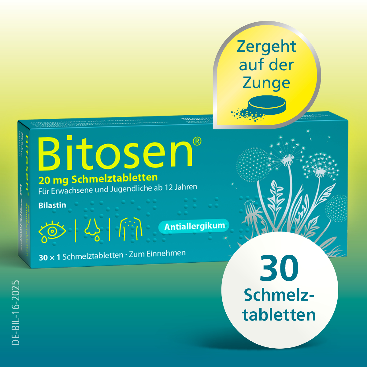 Bitosen 20 mg Antiallergikum 30 St Schmelztabletten
