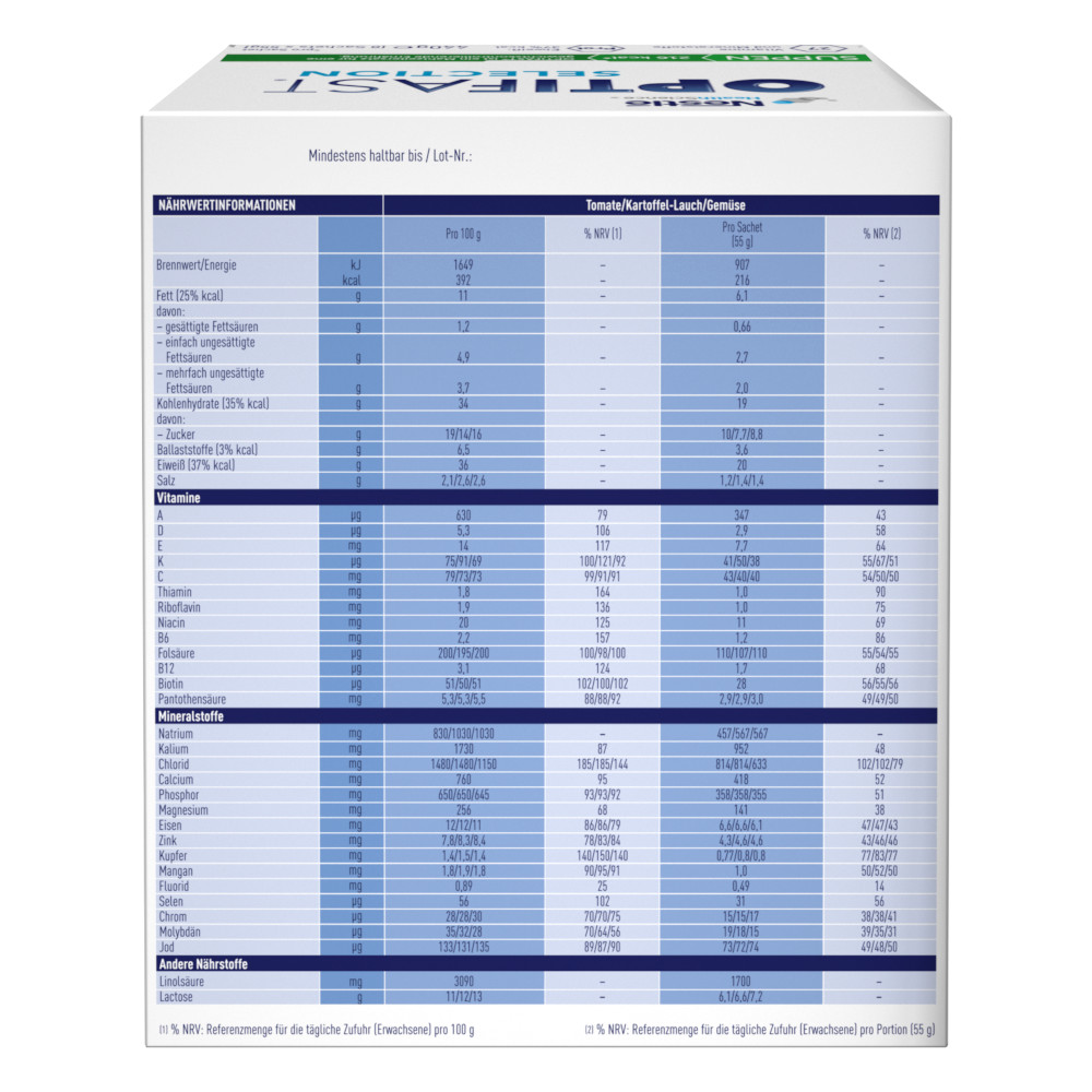 OPTIFAST SELECTION SUPPEN 8X55 g Pulver