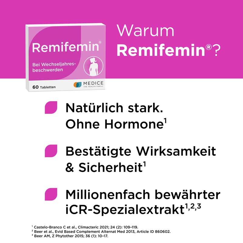 Remifemin bei Wechseljahresbeschwerden 60 St Tabletten