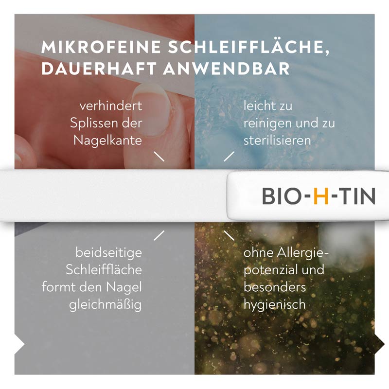 BIO-H-TIN Schonende GLAS-NAGELFEILEN SET 1 St