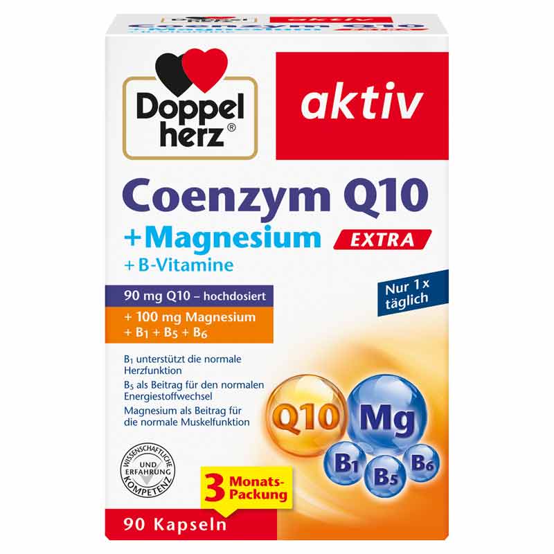 Doppelherz aktiv Coenzym Q10 + Magnesium + B-Vitamine EXTRA 90 St Kapseln