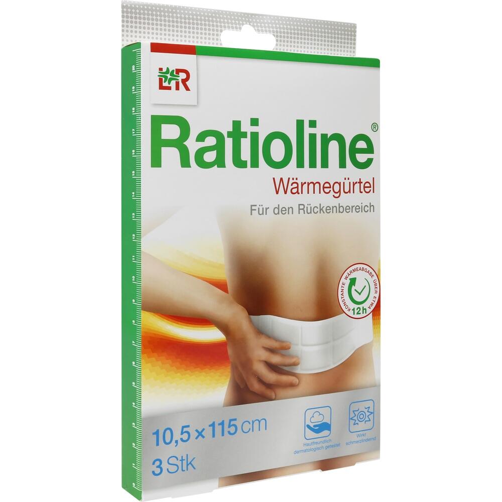 Ratioline Wärmegürtel Rücken 10,5 x 115 cm 3 St Pflaster