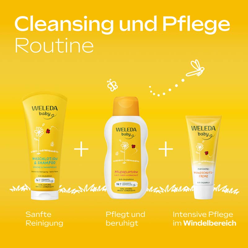 WELEDA baby WASCHLOTION & SHAMPOO BIO-CALENDULA 200 ml Duschgel