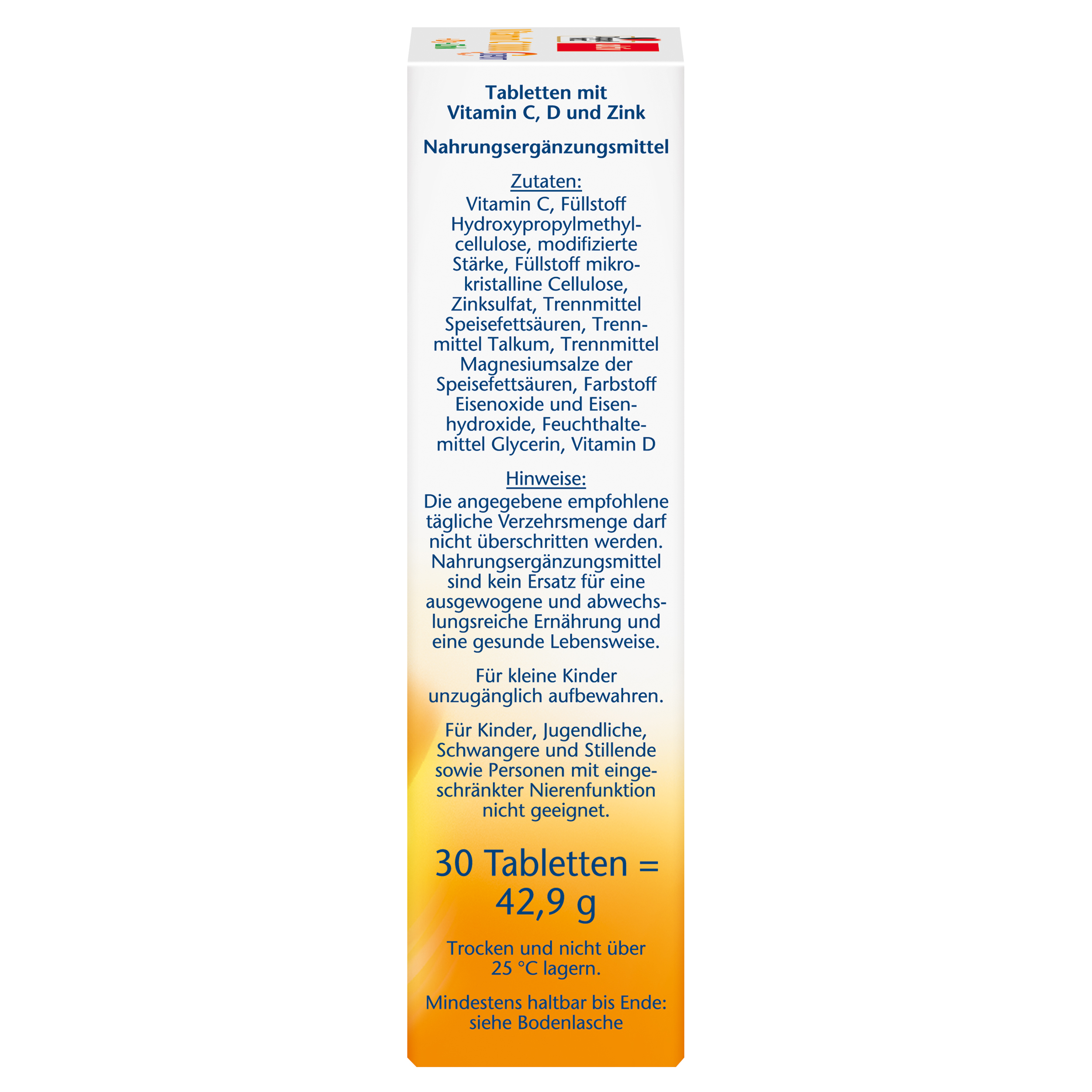 Doppelherz aktiv Vitamin C 1000 + D3 + Zink 30 St Tabletten