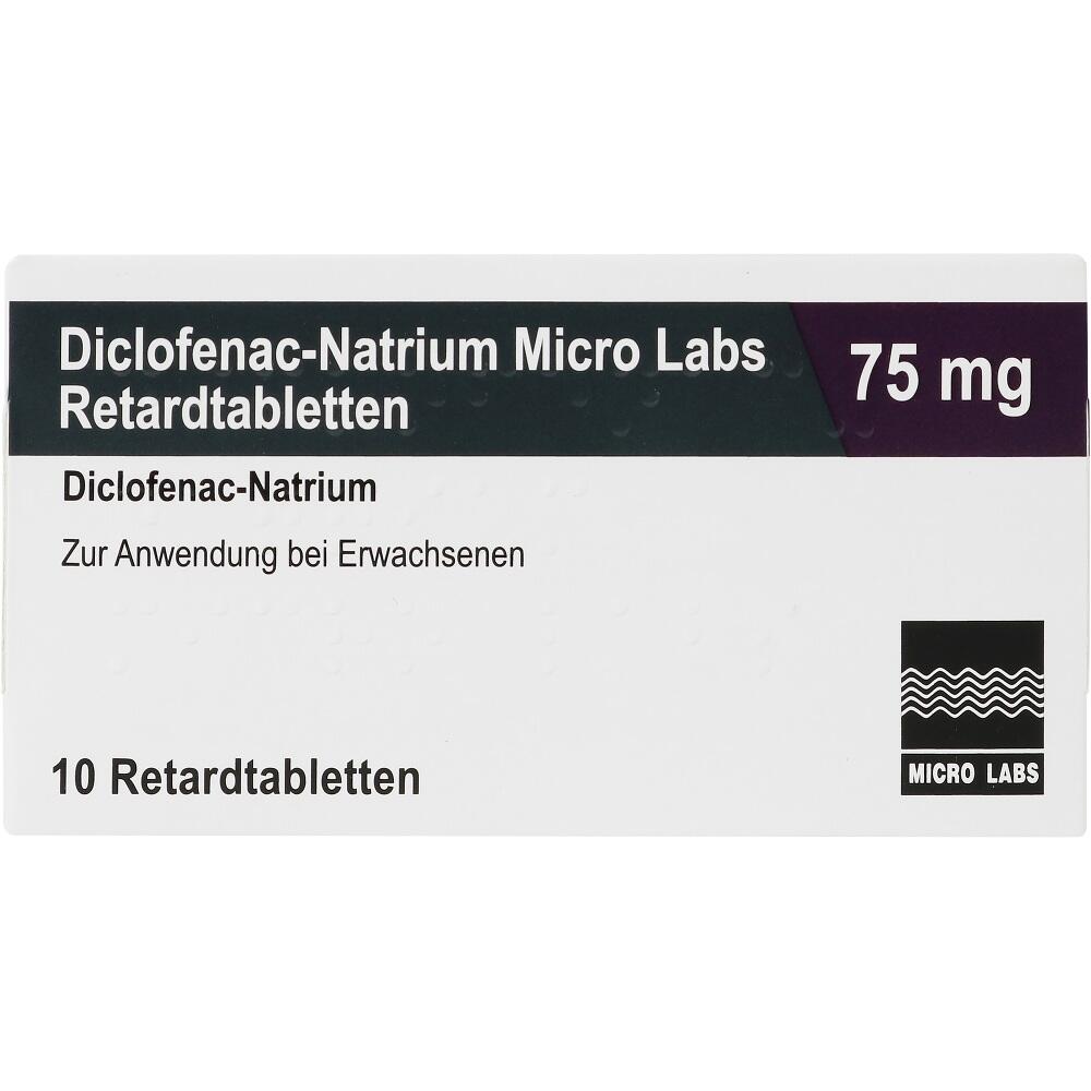 Diclofenac-Natrium Micro Labs 75mg 10 St Retard-Tabletten