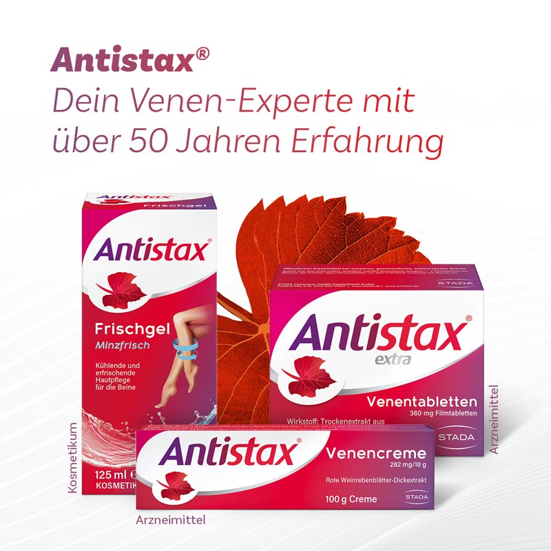 Antistax Venencreme, bei müden, schweren Beinen, Venenschwäche & Krampfadern 100 g Creme