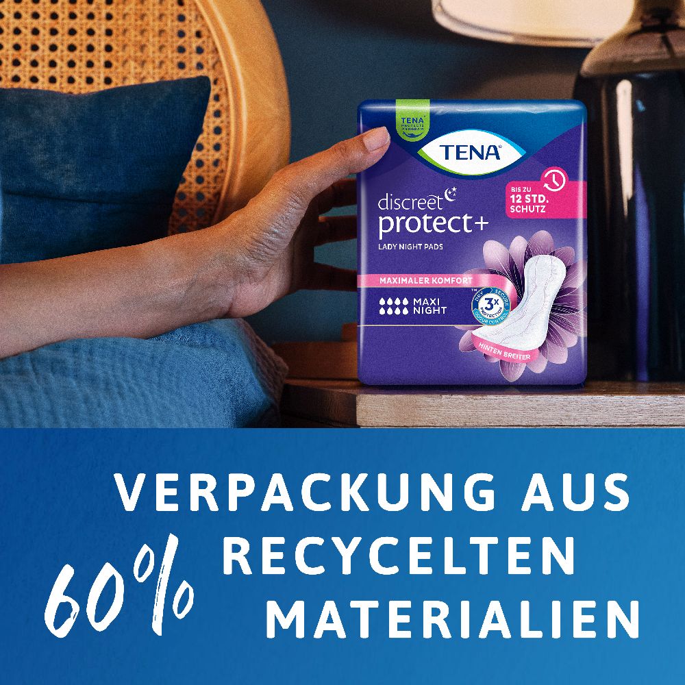 TENA LADY discreet MAXI NIGHT Inkontinenz Einlagen 6X12 St