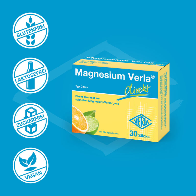 Magnesium Verla direkt Citrusgeschmack 30 St Granulat