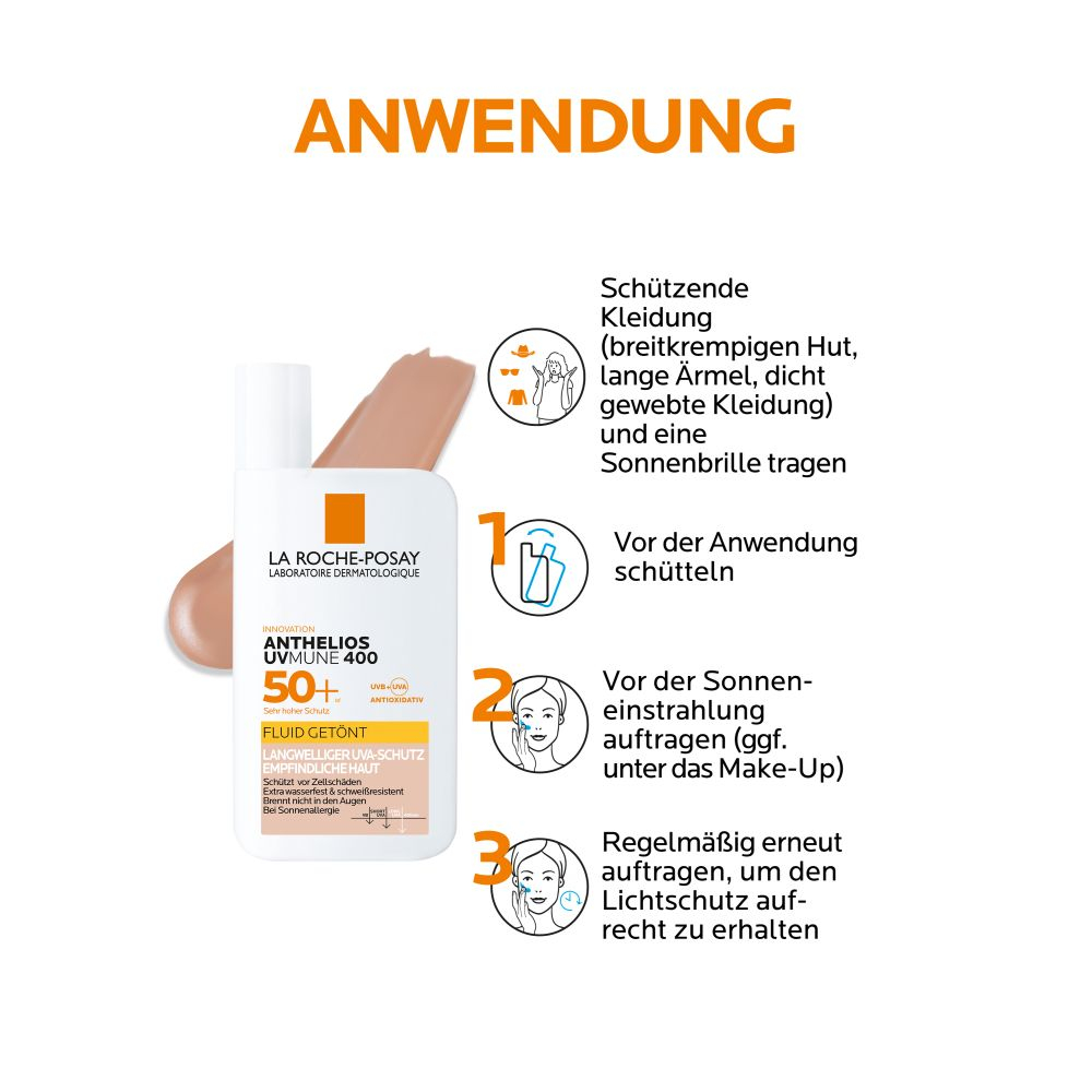 LA ROCHE-POSAY Anthelios Invisible Fluid Getönt UVMune 400 50 ml Flüssigkeit