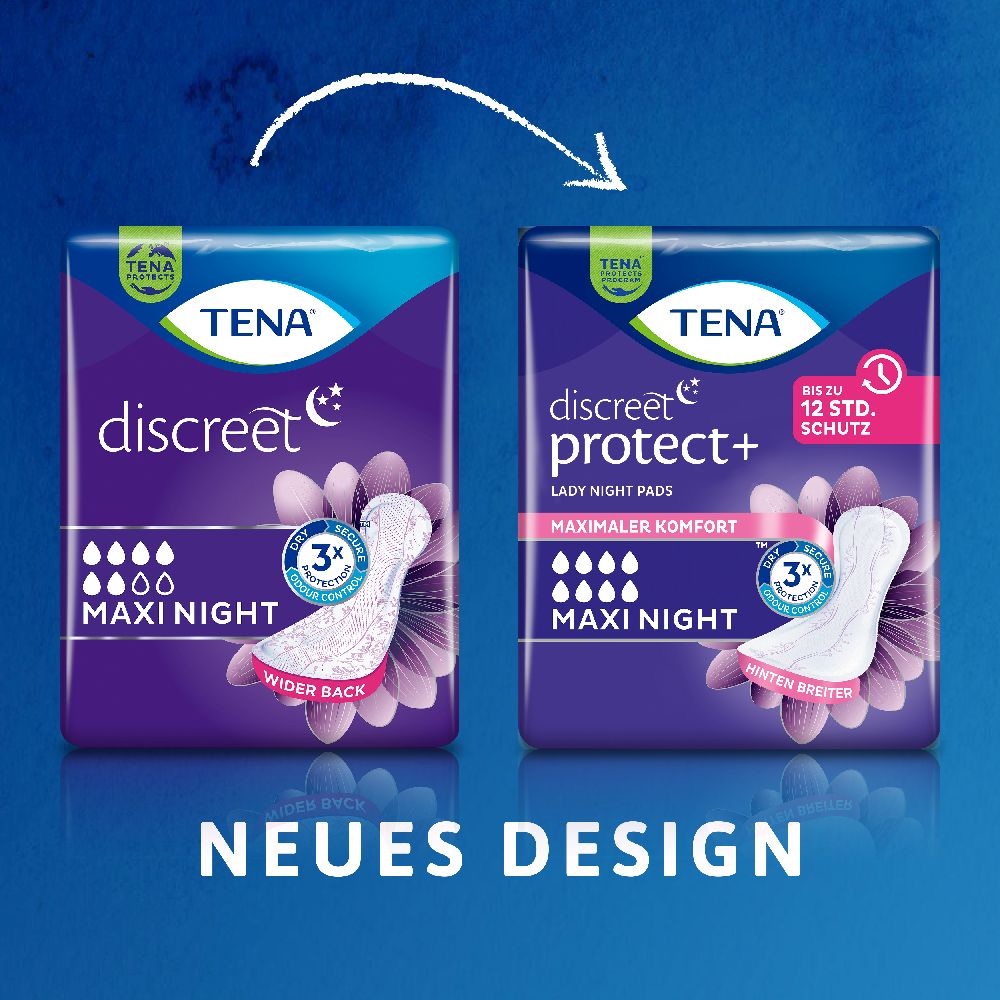 TENA LADY discreet MAXI NIGHT Inkontinenz Einlagen 6X12 St