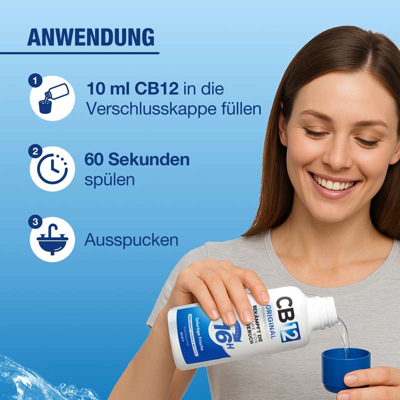 CB12 MUNDSPÜLUNG MINZGESCHMACK, ALKOHOLFREI 500 ml Spüllösung
