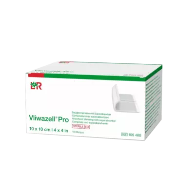 Vliwazell Pro Saugkompresse mit Superabsorber 10x10 cm 10 St - PZN 14005142