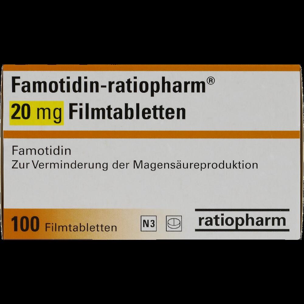 Famotidin-ratiopharm 20mg 100 St Filmtabletten
