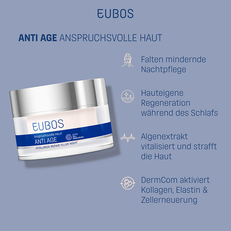 EUBOS ANTI AGE HYALURON REPAIR FILLER NIGHT Anspruchsvolle Haut 50 ml Creme