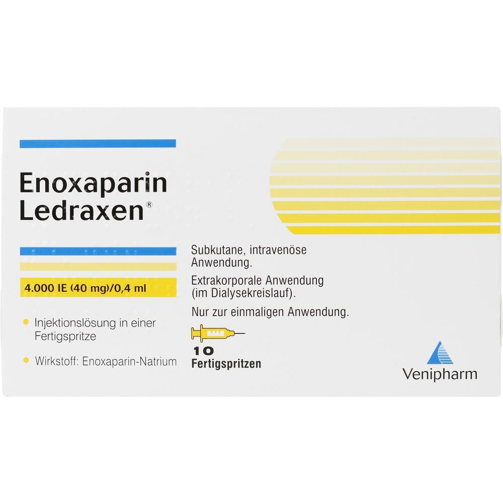 Enoxaparin Ledraxen 10 St Injektionslösung in einer Fertigspritze