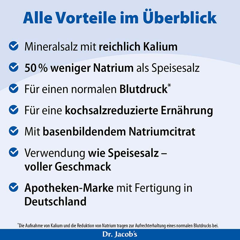 Dr. Jacob's Blutdruck-Salz mit Kalium Salzersatz