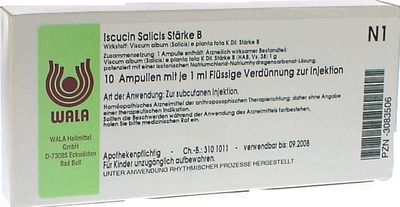 Iscucin Salicis Stärke B 10X1 ml Ampullen