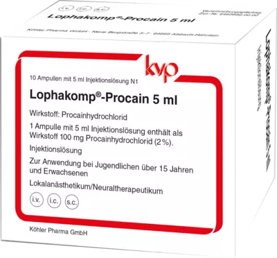 LOPHAKOMP Procain 5 ml Injektionslösung 10X5 ml Injektionslösung