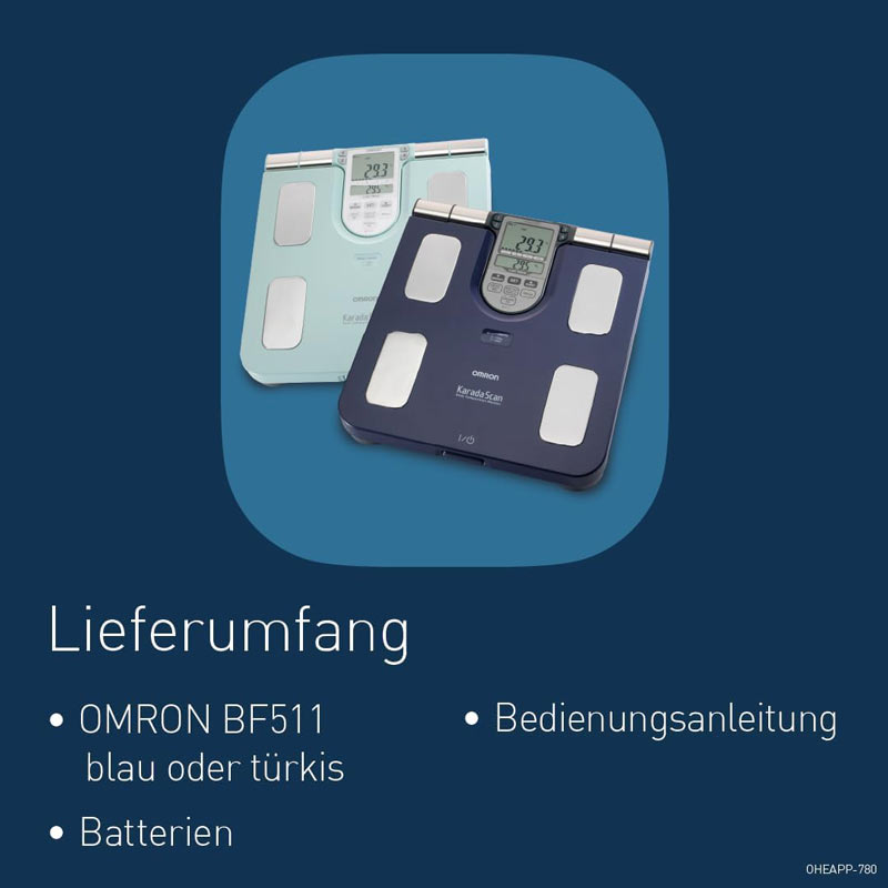 OMRON HBF-511B Körperfettwaage blau 1 St