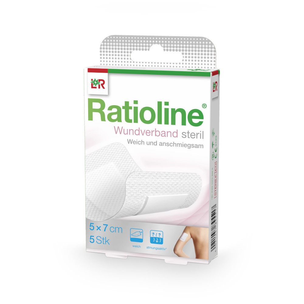 Ratioline Wundverband 7x5 Cm Steril 5 St Verband