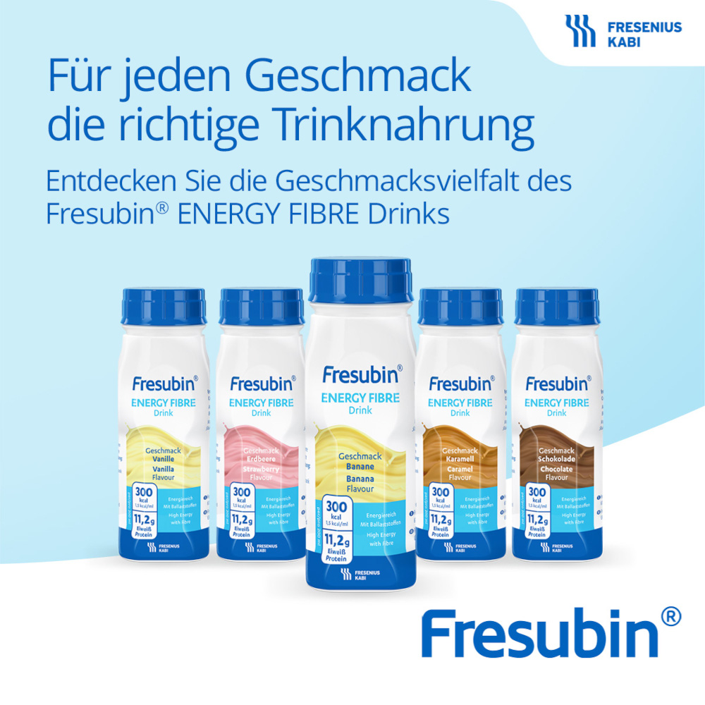 Fresubin Energy Fibre Trinknahrung Schokolade 6X4X200 ml Lösung
