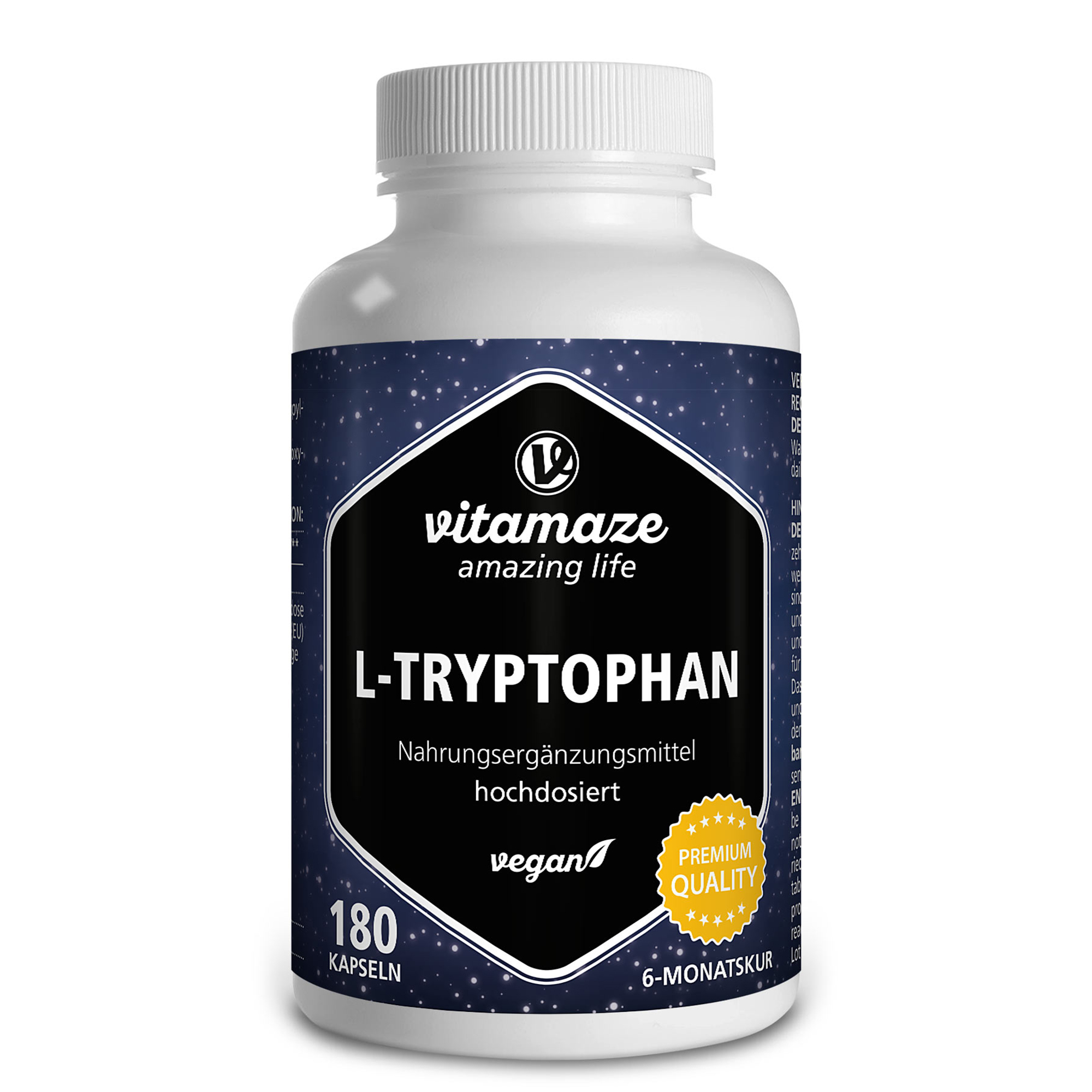 vitamaze L-TRYPTOPHAN 500 mg hochdosiert 180 St Kapseln
