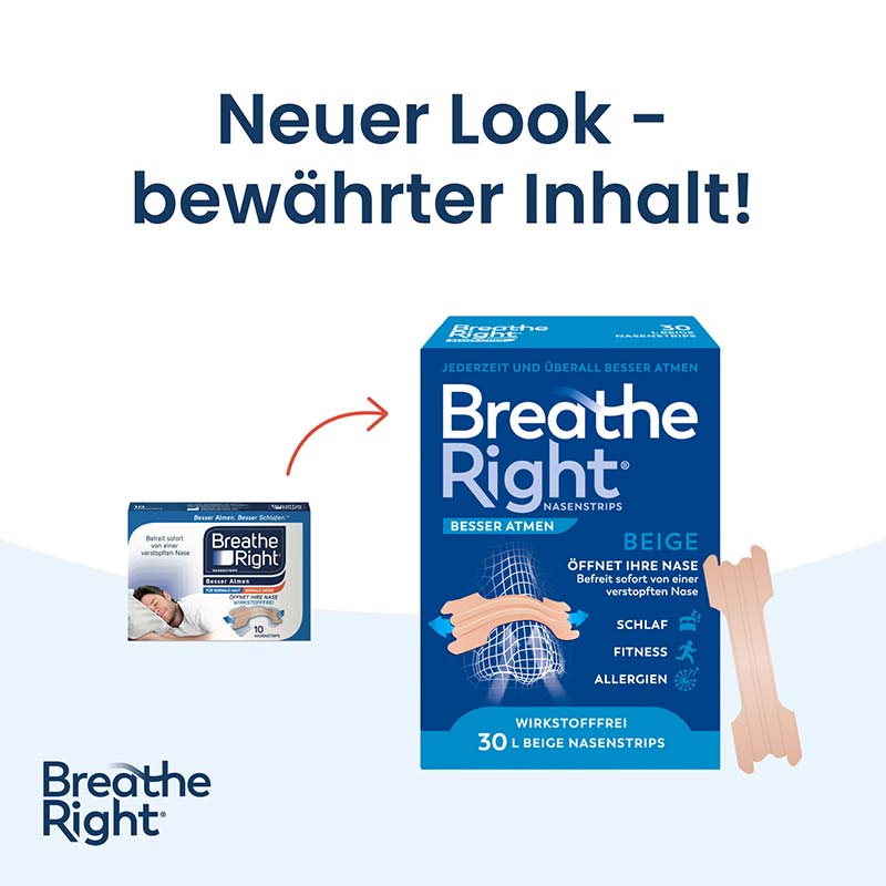 Besser Atmen Breathe Right Nasenpflaster Beige Groß 30 St Pflaster
