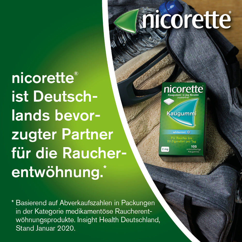 nicorette Kaugummi 2mg whitemint 105 St Kaugummi