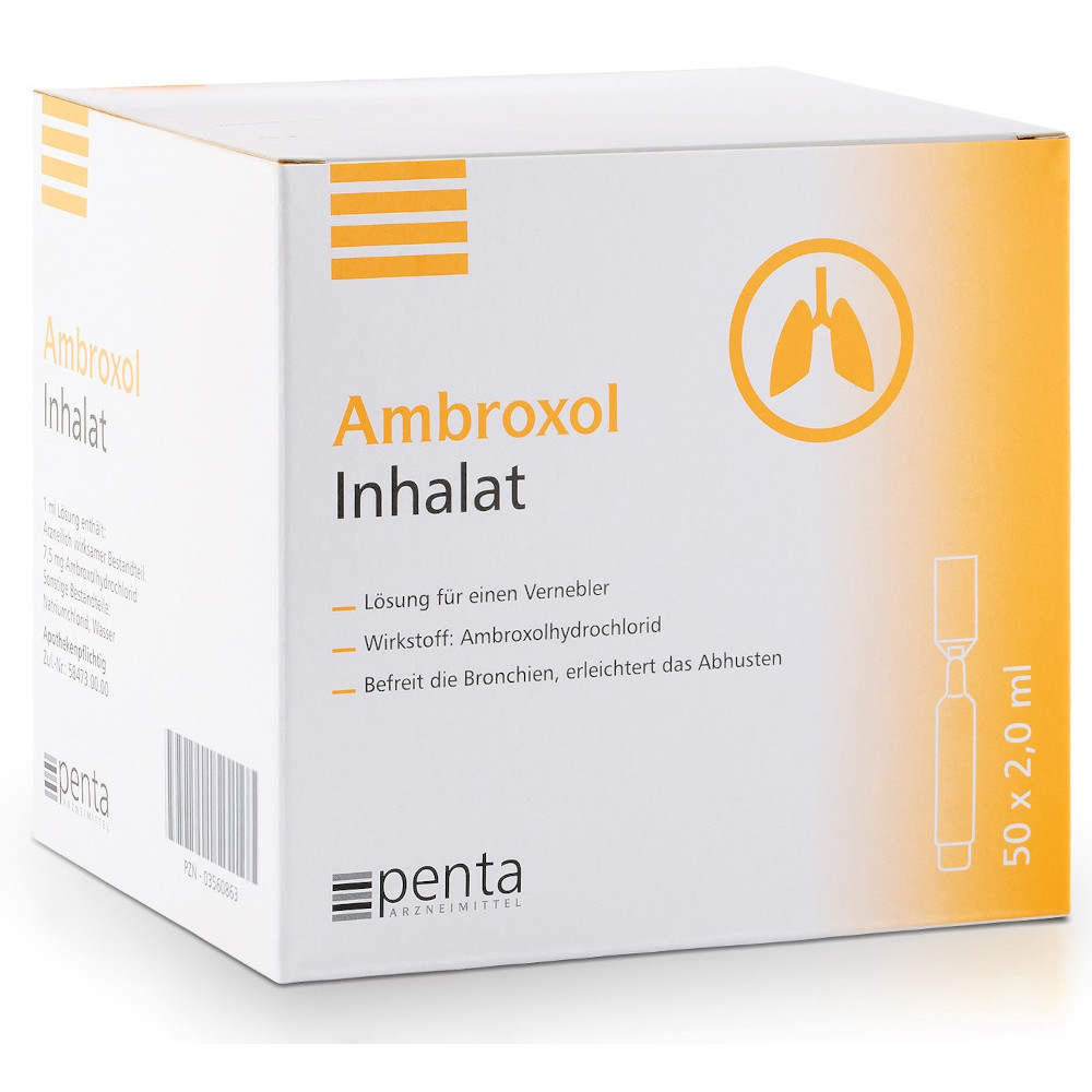 Ambroxol Inhalat 15ml/2ml 50X2 ml Lösung für einen Vernebler