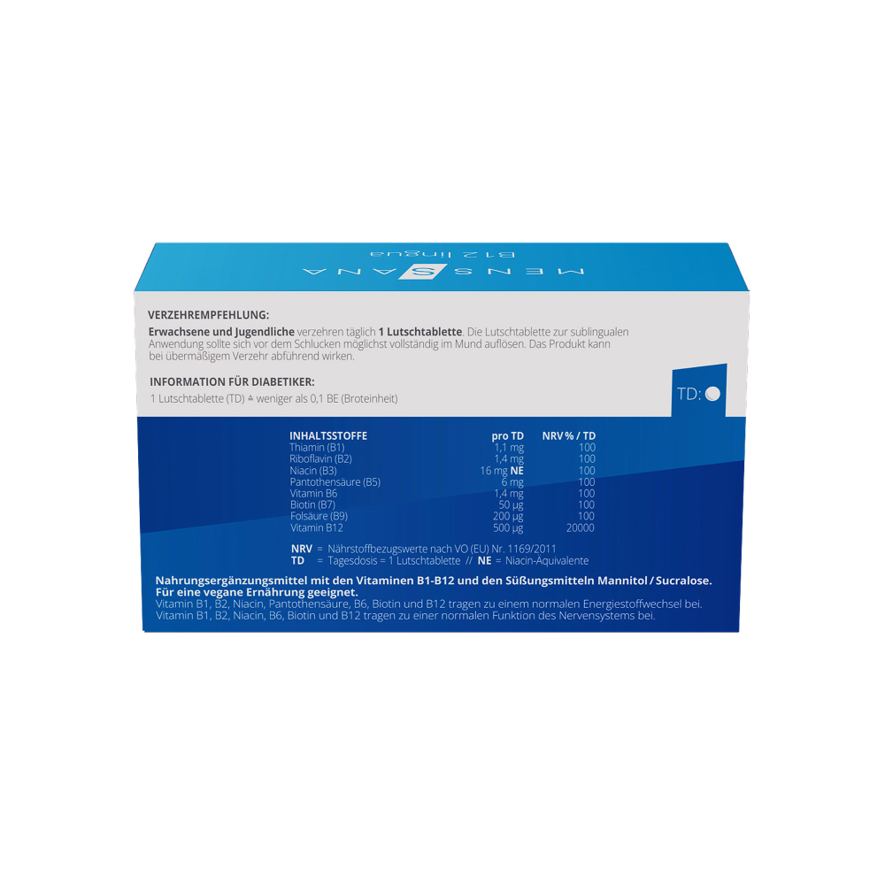 B12 Lingua Menssana Sublingualtabletten 90 St Sublingualtabletten