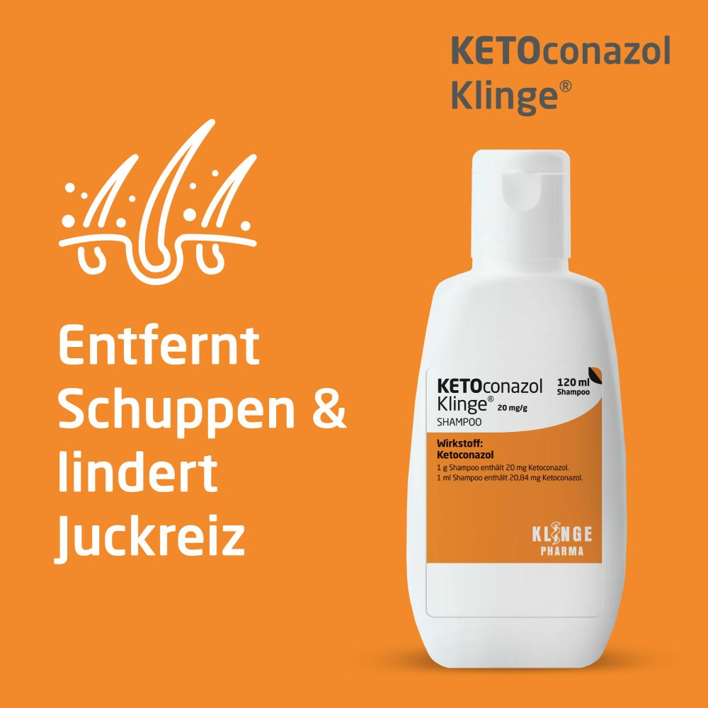 KETOconazol Klinge 20 mg/g 120 ml Shampoo