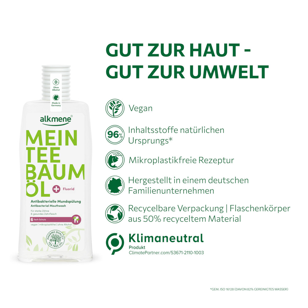 alkmene MEIN TEE BAUM ÖL Antibakterielle Mundspülung 500 ml Spüllösung