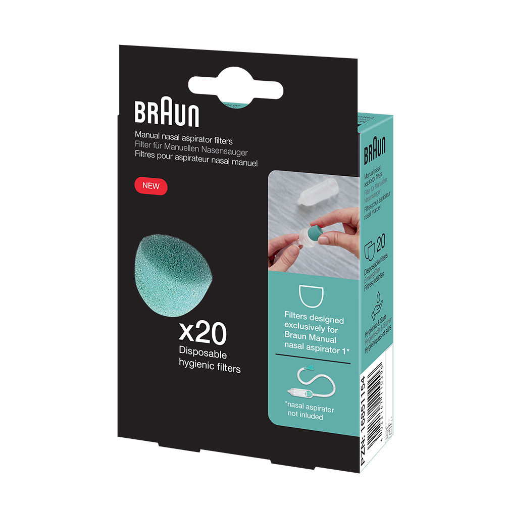 BRAUN MANUELLER Nasensauger Ersatz Hygienefilter 20 St