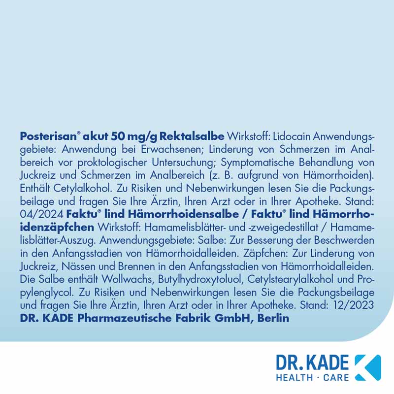 POSTERISAN akut  25 g Salbe