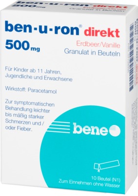 Ben-u-ron direkt Erdbeer/Vanille 500mg 10 St Granulat