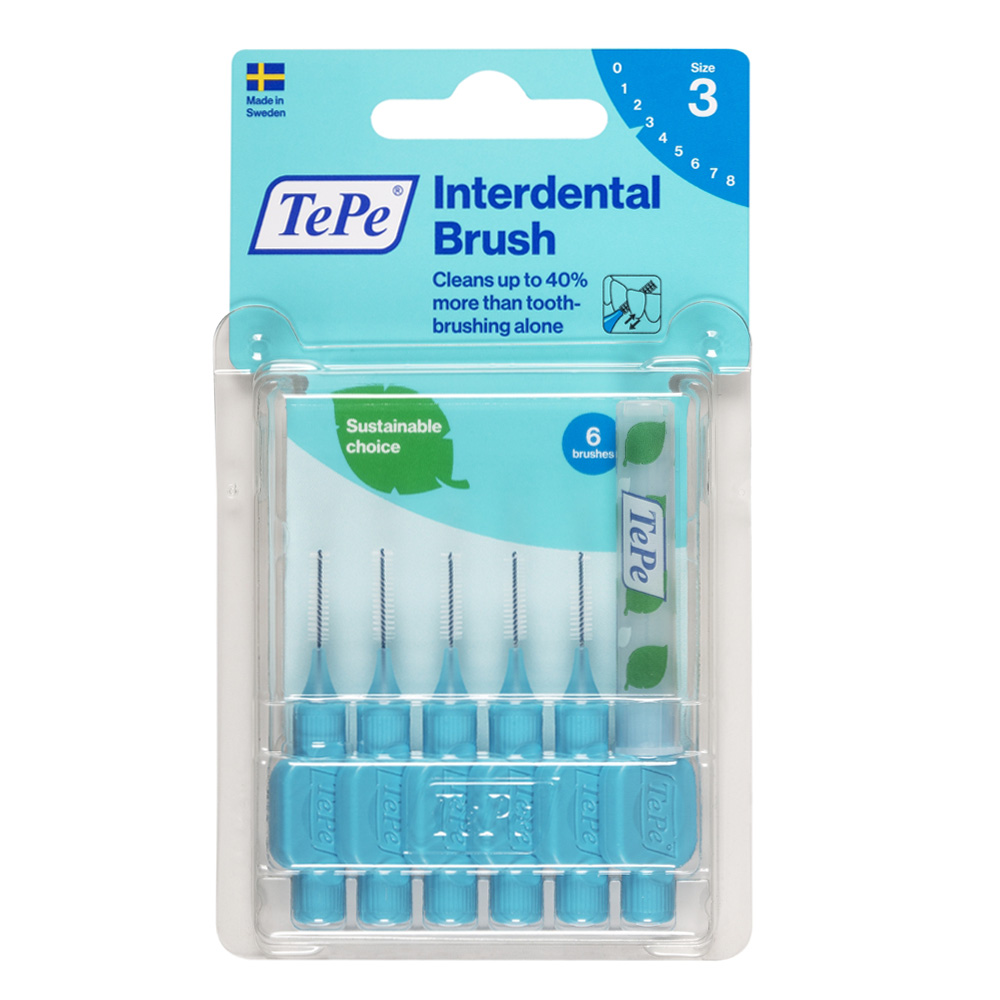 TEPE Interdentalbürste 0,6mm blau 6 St Zahnbürste