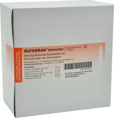RUFEBRAN broncho Ampullen 100 St Ampullen