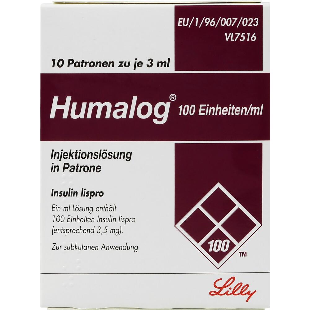 Humalog 100 Einheiten/ml für Pen Patrone 3ml 10X3 ml Injektionslösung