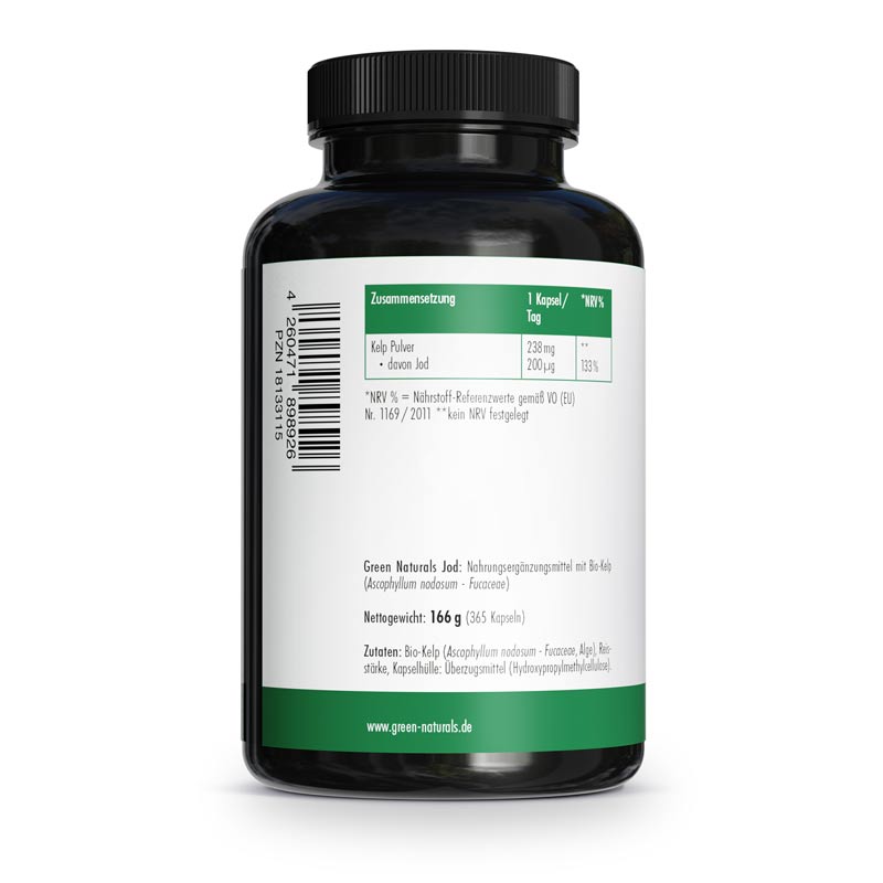GREEN NATURALS JOD  365 St Kapseln
