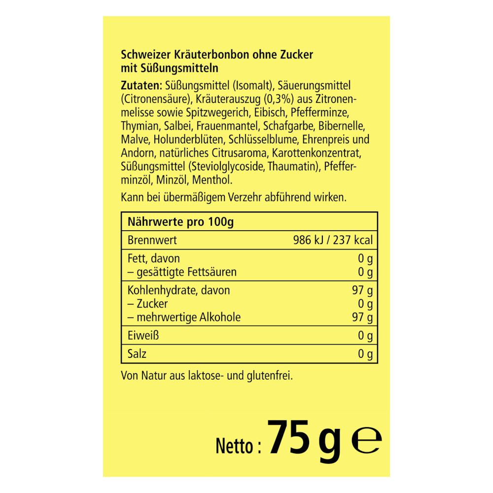 Ricola Zitronenmelisse zuckerfrei  75 g Bonbons