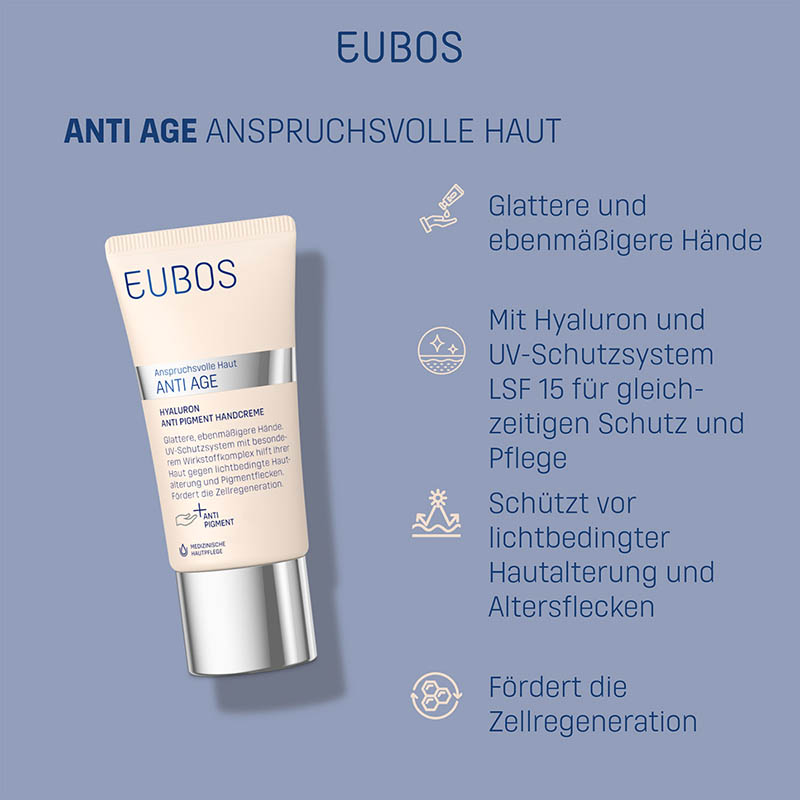 EUBOS HYALURON Anti Pigment Handcreme LSF 15 50 ml Creme