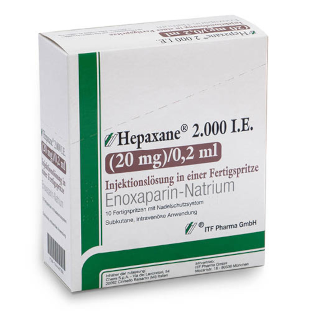 Hepaxane 2.000 I.E. 20mg/0,2ml 10 St Injektionslösung in einer Fertigspritze