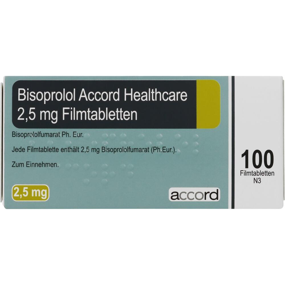 Bisoprolol Accord Healthcare 2,5 mg 100 St Filmtabletten