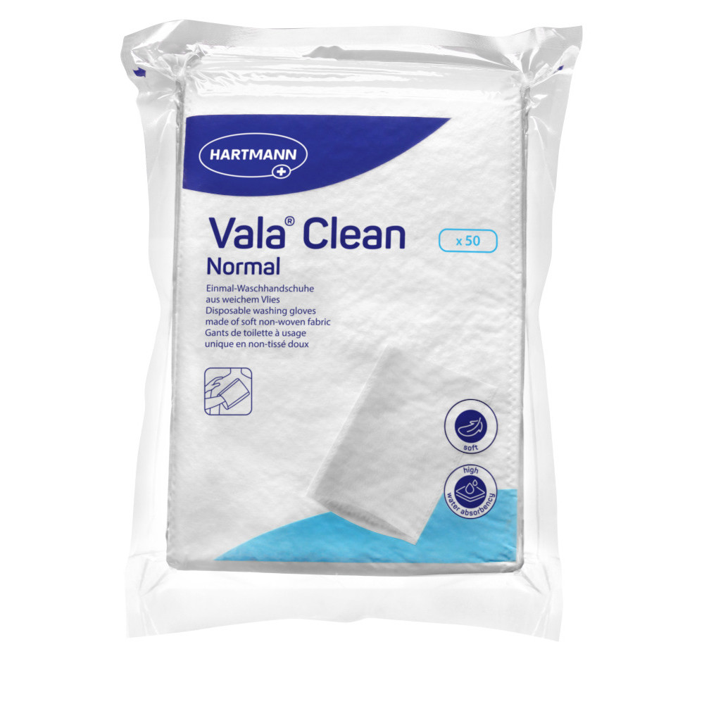 Hartmann Vala Clean Normal Einmal-Waschhandschuhe 50 St