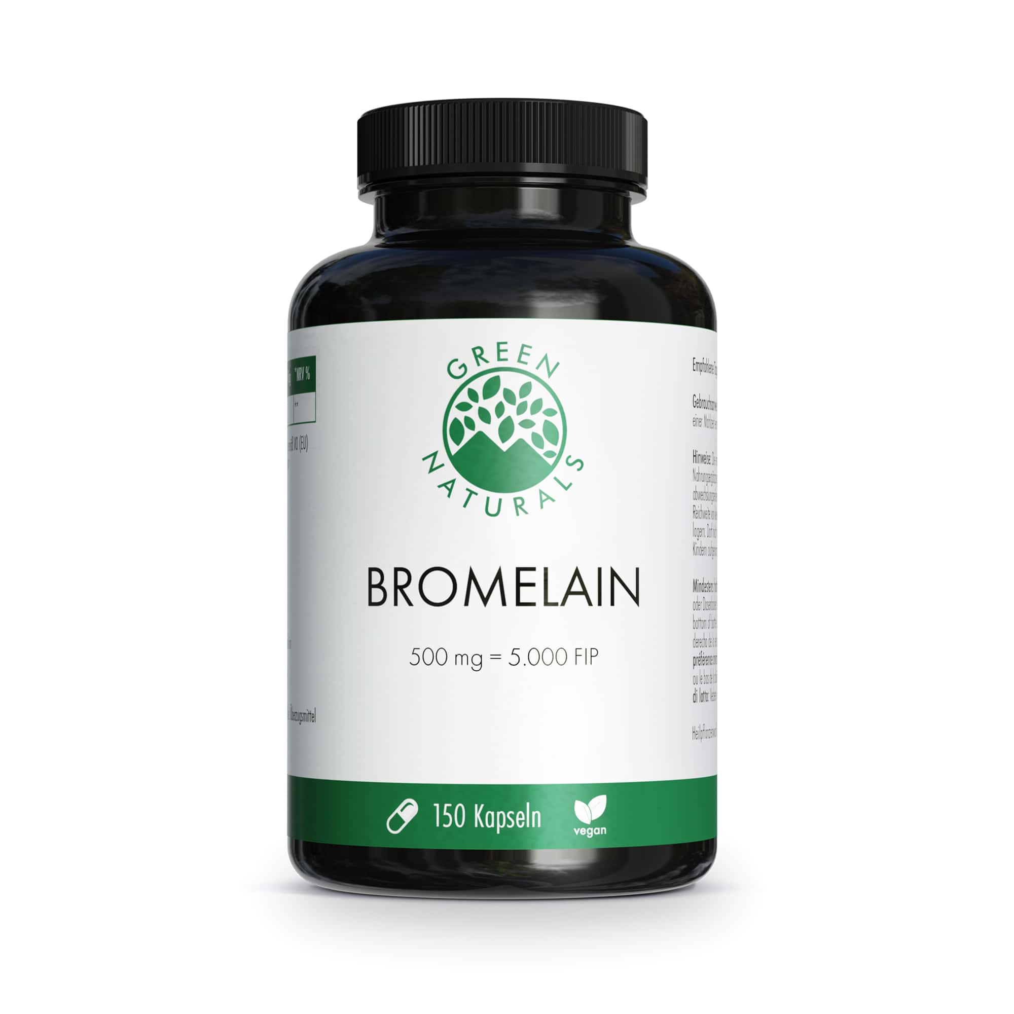 GREEN NATURALS BROMELAIN 500 mg 150 St Kapseln