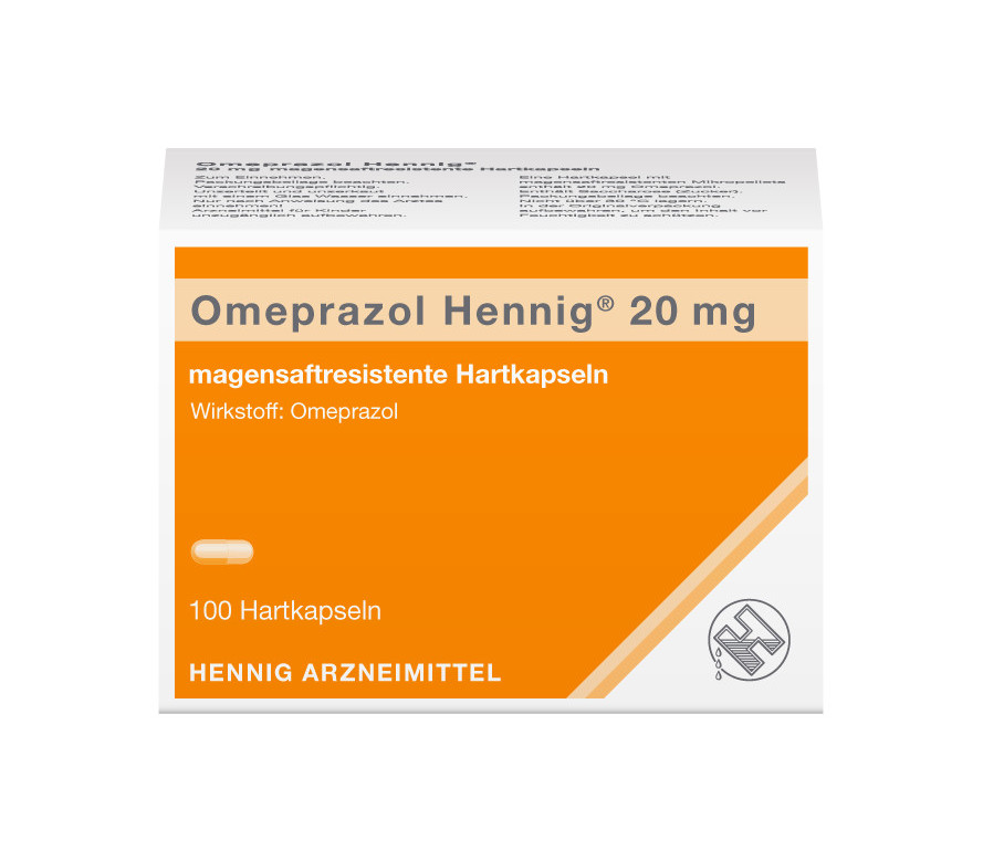 Omeprazol Hennig 20mg Hartkapseln 100 St Kapseln magensaftresistent