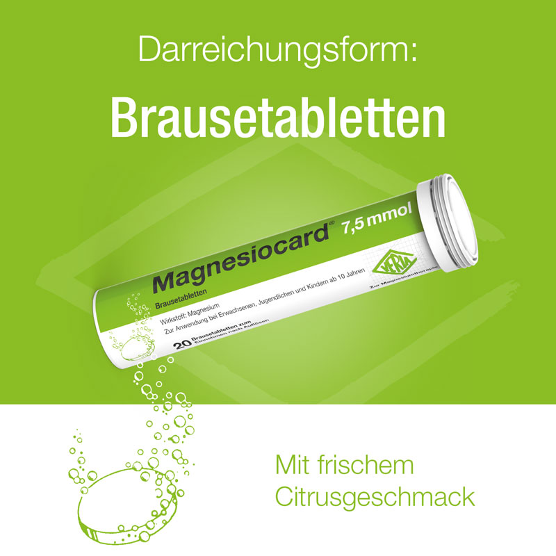 MAGNESIOCARD 7,5 mmol Brausetabletten 50 St Brausetabletten