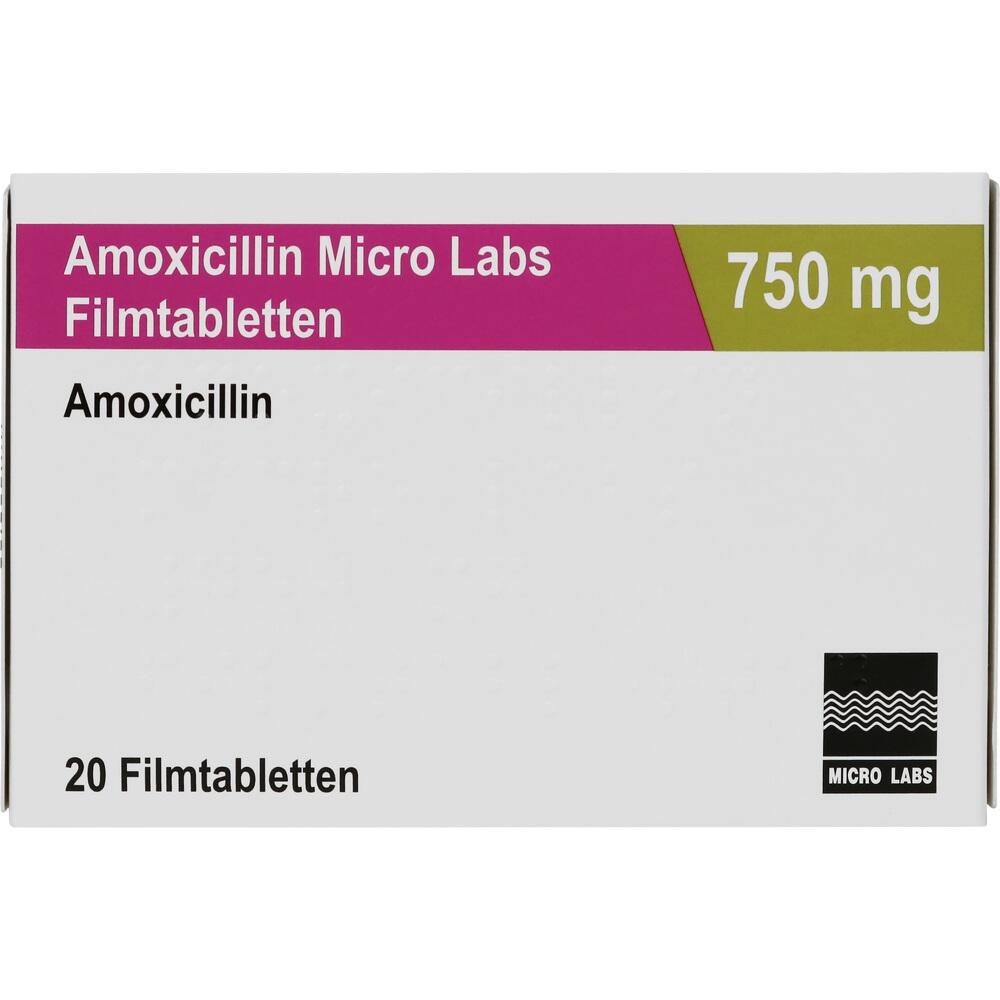 Amoxicillin Micro Labs 750mg 20 St Filmtabletten
