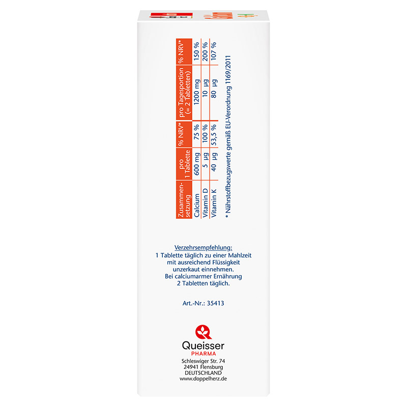 Doppelherz aktiv Calcium + D3 + K  120 St Tabletten