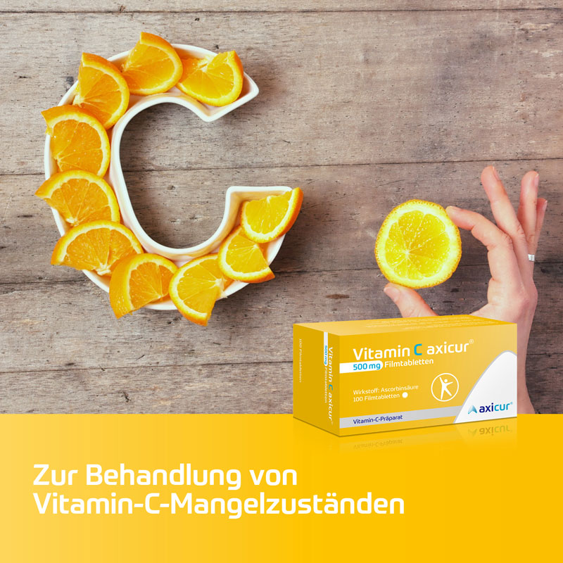 Vitamin C axicur 500 mg Filmtabletten 100 St Filmtabletten